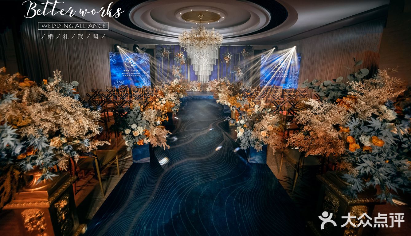 极具视觉冲击力[亲亲][亲亲][亲亲]超大气的蓝橙撞色婚礼