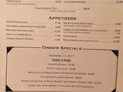菜单-Keens Steakhouse