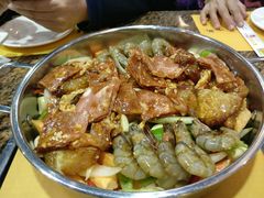 鸡翅鸡腿肉牛蛙组合锅-黄记煌三汁焖锅(崇文门店)