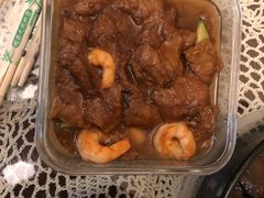 虾仁独面筋-宝轩渔府·老字号海鲜·正宗津菜(水上店)