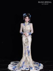 -懿沉香中式嫁衣礼服秀禾服龙凤褂马来褂旗袍总店