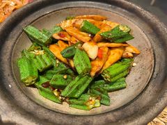 豆酱秋葵炒山药-南拳十三姨·潮汕砂锅粥·粤菜(西单大悦城店)