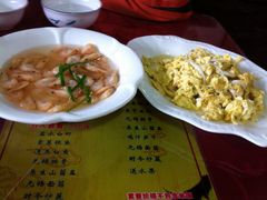 白虾和银鱼炒蛋-天香楼