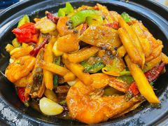 干锅香辣基围虾-江城燕子大排档(江汉路步行街店)