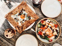 鸡蛋蘑菇熏肉荞麦可丽饼-RAC BAR(安福路店)