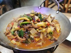 干锅鸡杂-丁记盐蘸牛肉·新杭菜(河东路店)