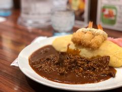 咖喱牛肉蛋包饭套餐-北极星(梅田店)