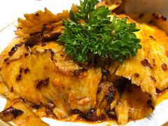 拌牛板筋-明洞阿姨·韩式酱蟹烤肉·创意料理(三元桥店)