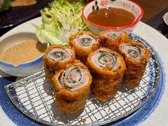 炸梅子紫苏猪肉卷-小禅料理