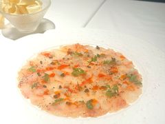 深海红魔虾配秋日酥梨-LESCEDARS Brasserie Bistro香柏树