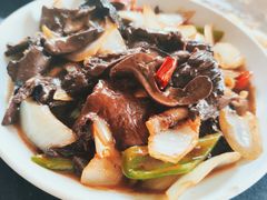 山蘑炒肉-龙福源密云水库灶台鱼