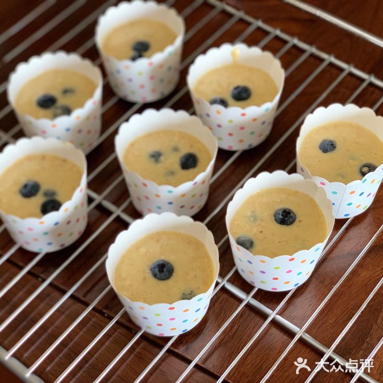面粉挑战之爆浆蓝莓全麦麦芬蛋糕