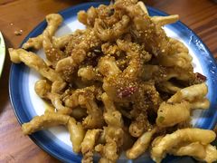 炸鱿鱼条-天伦海鲜·老味道·青岛菜(栈桥天主教堂店)