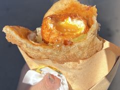 -小红车炸蛋葱油饼
