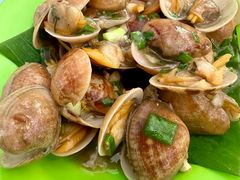 姜葱炒花蛤-明记烧鱼美味店