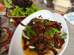 双椒炒见手青-龙姐私房菜(和顺古镇店)