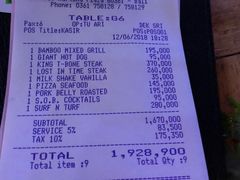 账单-Bamboo Bar & Grill Restaurant