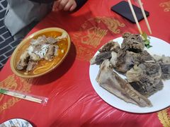 -陕北农家小吃风干羊肉剁荞面