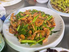 韭菜炒河虾-清真·马坡烧烤涮牛肚·酸浆火锅(新区总店)