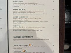 菜单-Long Bar(莱佛士酒店)