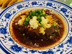 辣子蒜羊血-令氏家外家周秦食府(高新店)