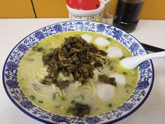 鱼汤雪菜肉丝长鱼鱼圆面-面婆婆东台鱼汤面(湛江路店)