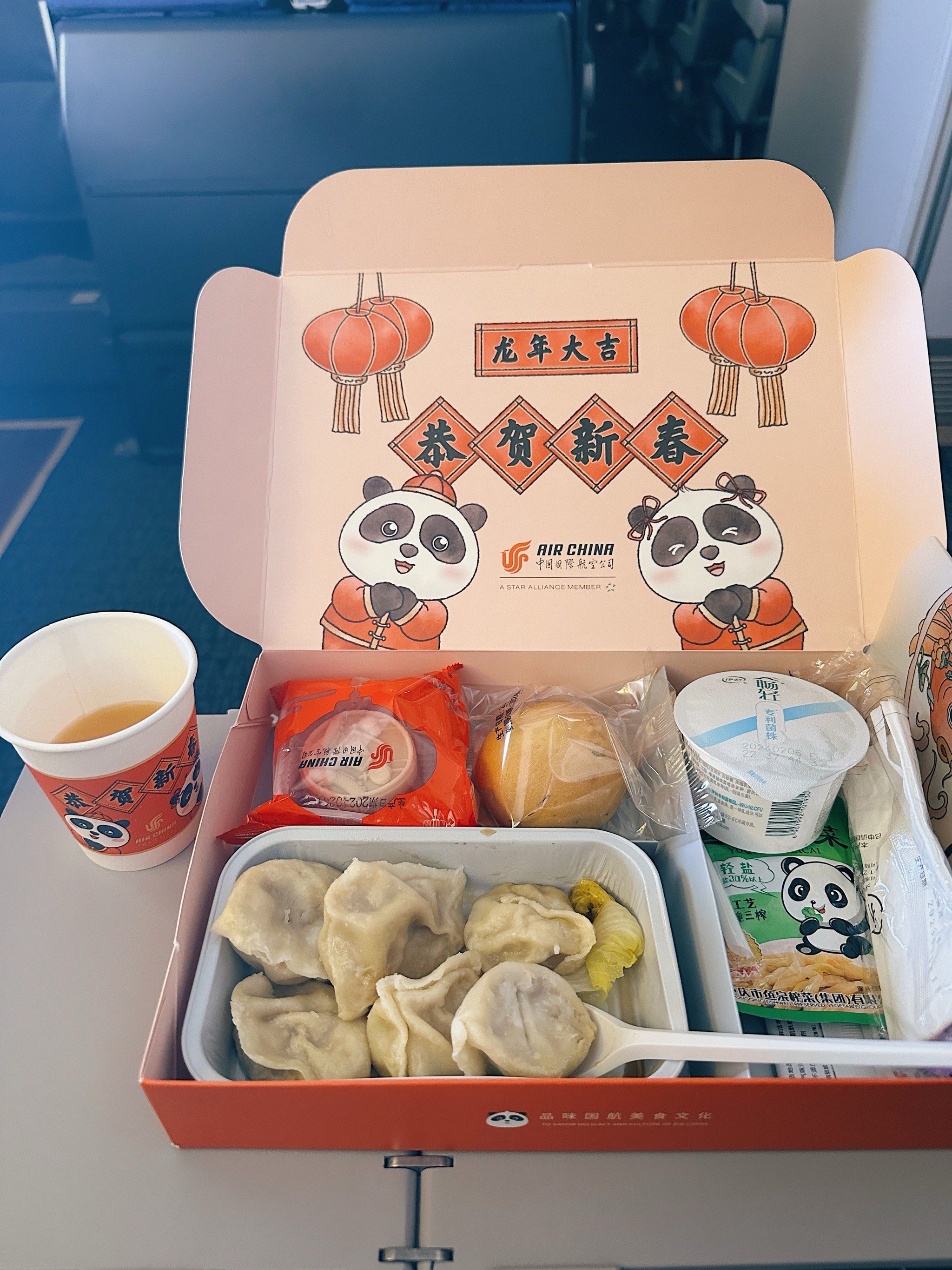 国航春节飞机餐:好好看年味儿十足!