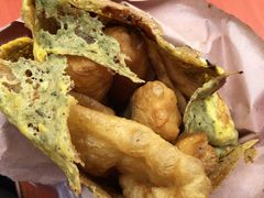 双蛋夹薄脆夹果子顶配煎饼+现磨豆浆-老城里煎饼果子(元纬路店)