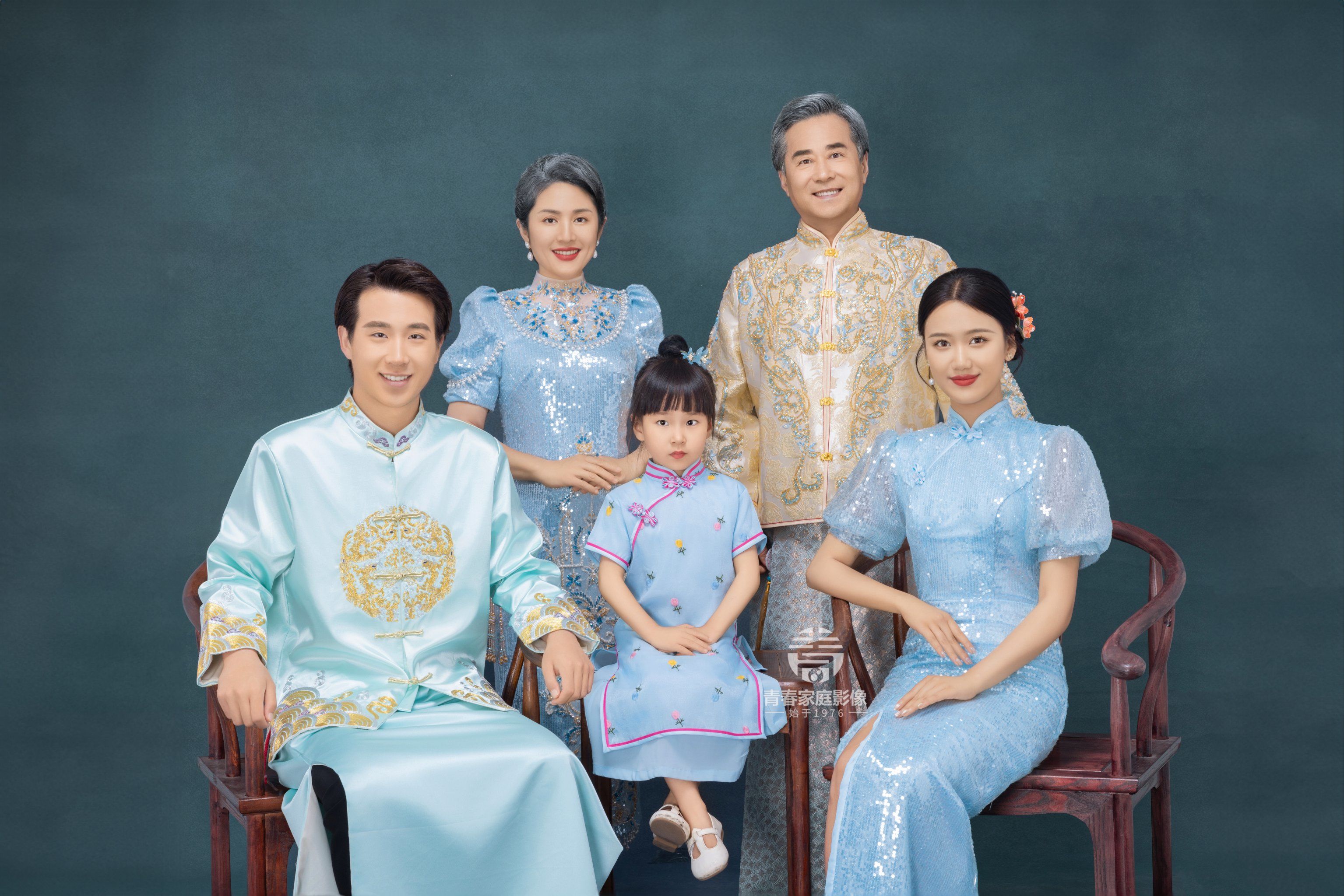 宿迁全家福【东方韵味】中式蓝色秀禾绝美78
