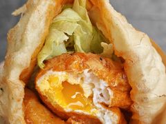 -小红车炸蛋葱油饼