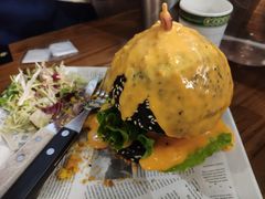 瀑布芝士牛肉汉堡-肥韬茶餐厅(南山mini店)