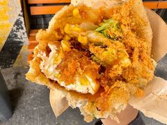 -小红车炸蛋葱油饼