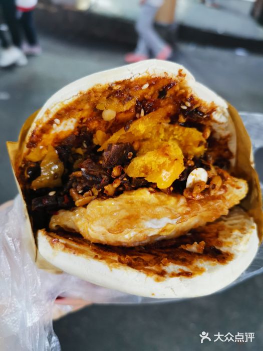 老马家马蓉蛋菜夹馍·腊牛肉夹馍-蛋菜夹馍-菜-蛋菜夹馍图片-西安美食