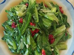 素炒油麦菜-炕锅羊肉土火锅面片大王