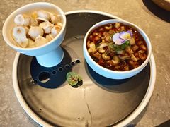 辣酒汁花螺配夏威夷果-木守西溪溪隐餐厅