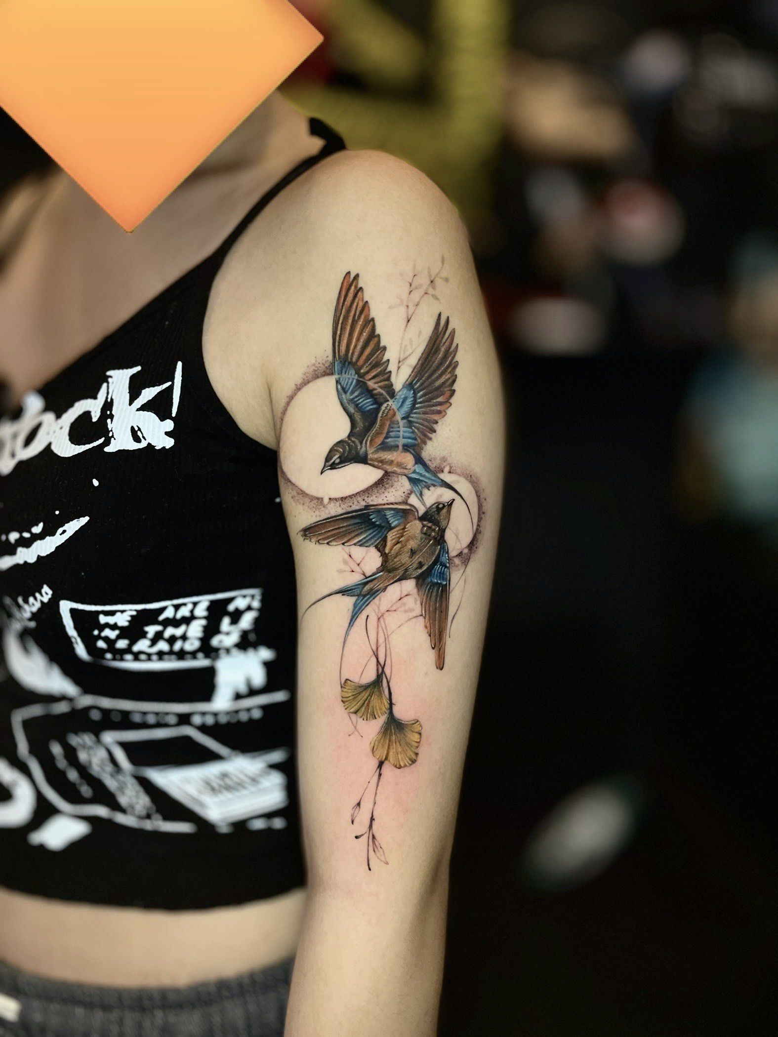 福州纹身-精致小图燕子