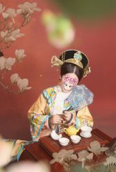 -后宫·古装汉服京剧儿童亲子全家福摄影