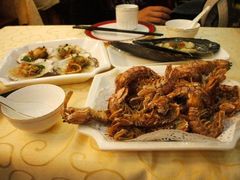 蒜茸元贝+椒盐虾虎-海岛渔村大酒店(云霄路店)