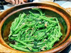 啫啫虾酱空心菜-熠盛粤味(永康路店)