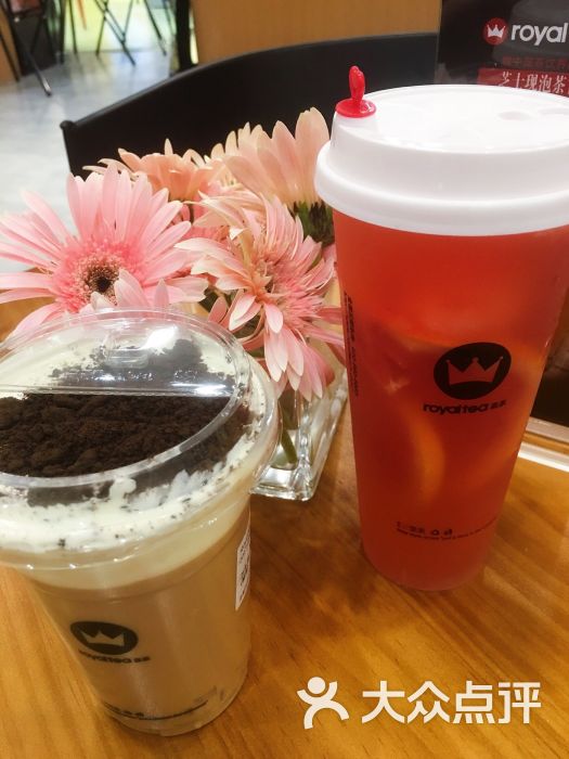 royaltea皇茶(金鹰人民路店)珍珠奶茶加奶盖图片 - 第2张