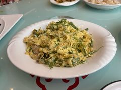龙须菜蚬肉炒鸡蛋-添福来墨鱼饺子 · 海鲜东北菜(大连星海·黄浦路店)