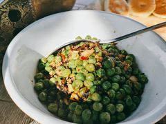 手剥甜豆炒肉沫-回头食客-李久其家民间餐厅(望城金桥国际店)
