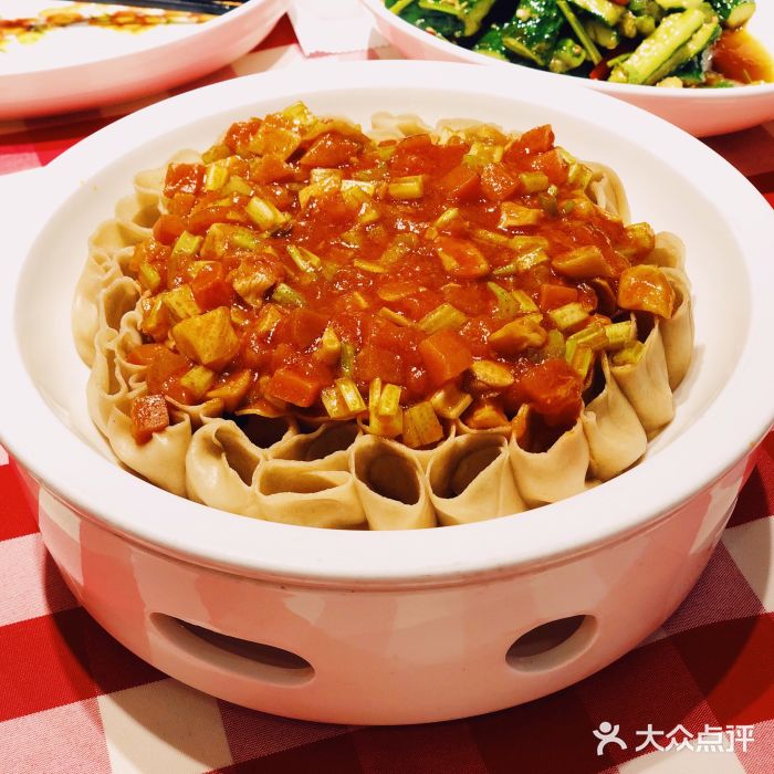 西红柿浇汁莜面