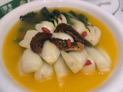 金汤羊肚菌奶白菜-伊祥·敦煌楼