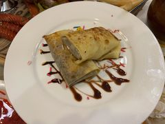 香蕉巧克力煎饼-老井俄式餐厅