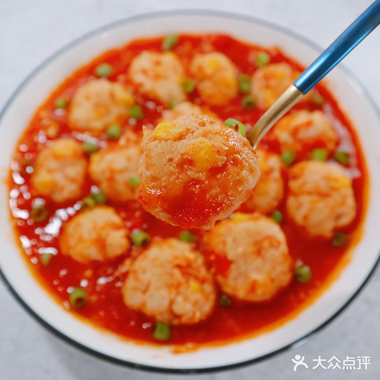 ‼️30道减脂菜—Q弹多汁的番茄浓汤鸡肉丸‼️