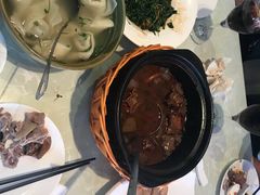 金花菜蚌肉-金典银峰老鹅馆·昆山菜(亭林公园店)