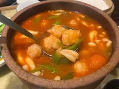 番茄盖菜浸虾滑-范家小馆·烤鸭新京菜(金融街店)