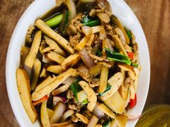 香干肉丝-芦茨金富饭庄·25年老字号·专做稻草鸡