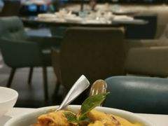 香煎大虾带子伴白兰地海鲜汁-港丽餐厅(高德置地店)